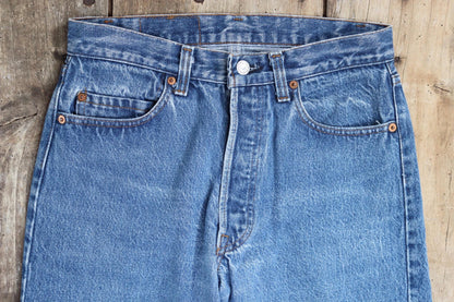 Vintage 1990s Levis 501 denim jeans - made in USA - small e red tab - 29” x 29”