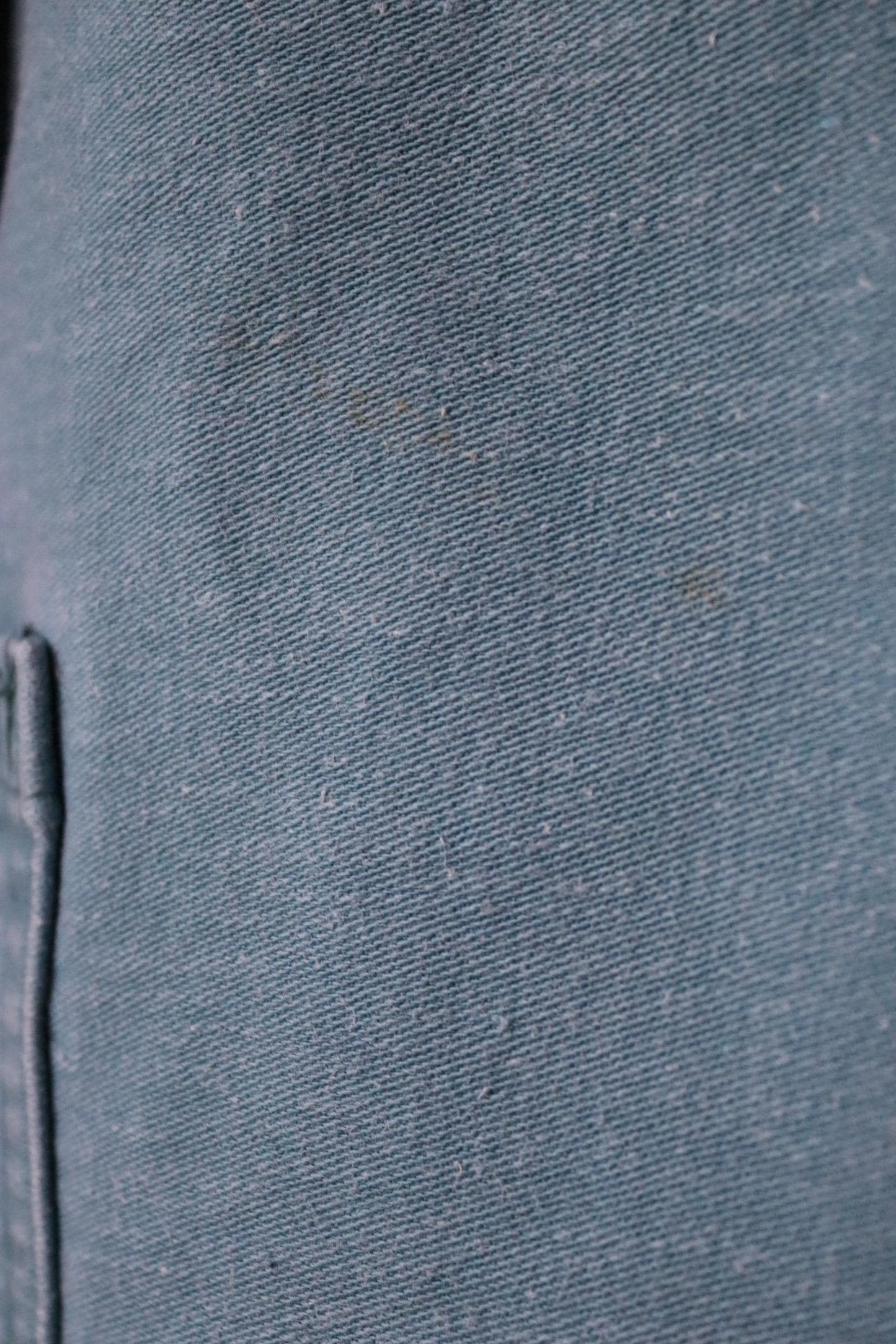 Vintage 1970s teal green moleskin workwear jacket - chore coat - 46" chest