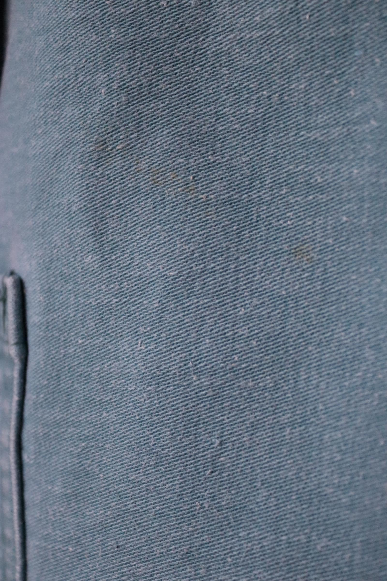 Vintage 1970s teal green moleskin workwear jacket - chore coat - 46" chest