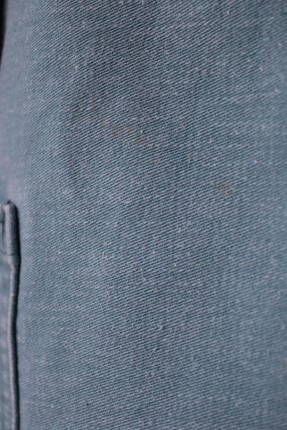 Vintage 1970s teal green moleskin workwear jacket - chore coat - 46" chest