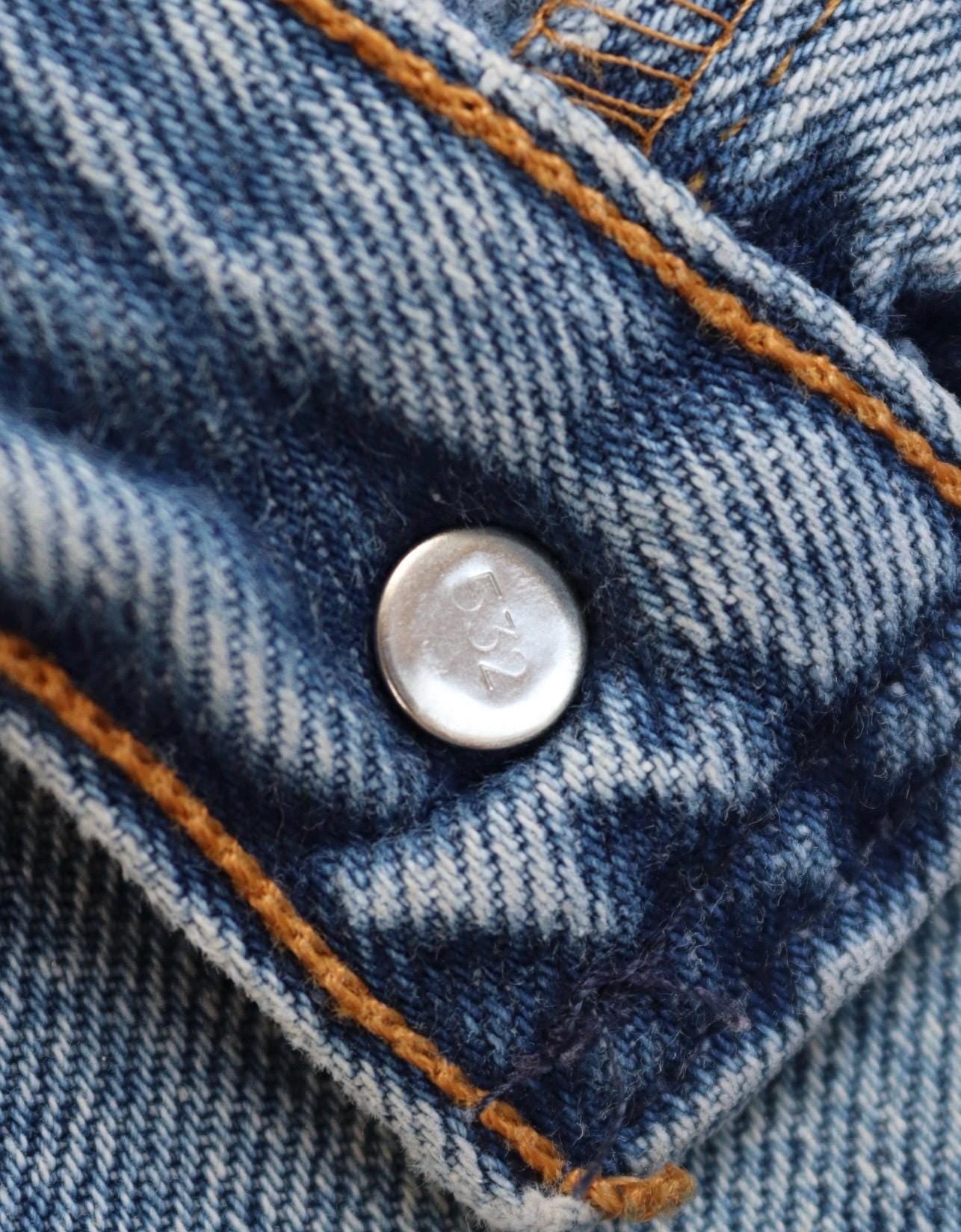 Vintage 1990s Levis 501 denim jeans - made in USA - small e red tab - 32” x 33”