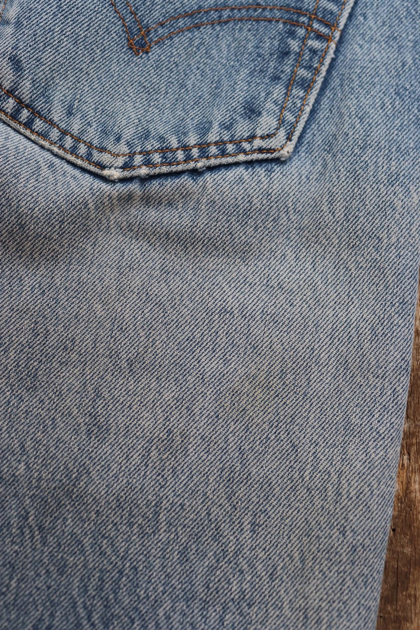 Vintage 1990s Levis 501 denim jeans - made in USA - small e red tab - 32” x 33”