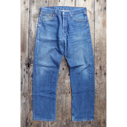 Vintage 1990s Levis 501 denim jeans - made in USA - small e red tab - 33” x 32”