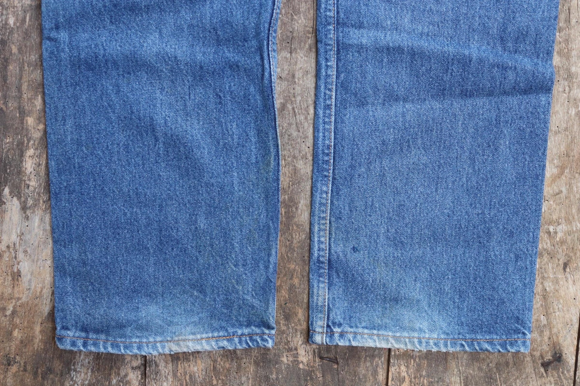 Vintage 1990s Levis 501 denim jeans - made in USA - small e red tab - 33” x 32”