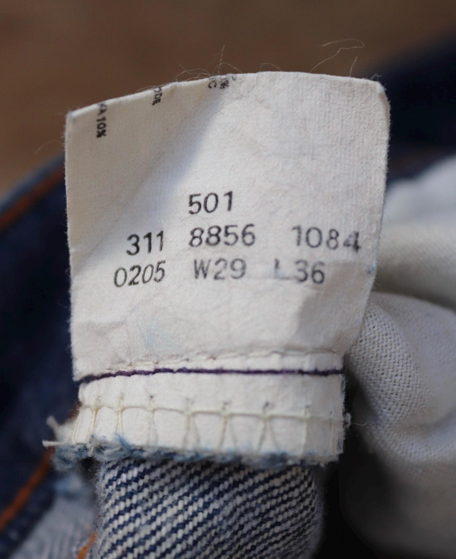 Vintage 1980s Levis 501 denim jeans - made in UK - small e red tab - 28” x 33”