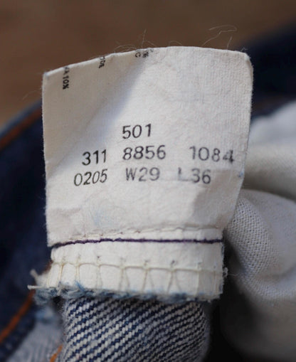 Vintage 1980s Levis 501 denim jeans - made in UK - small e red tab - 28” x 33”