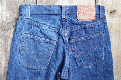 Vintage 1980s Levis 501 denim jeans - made in UK - small e red tab - 28” x 33”