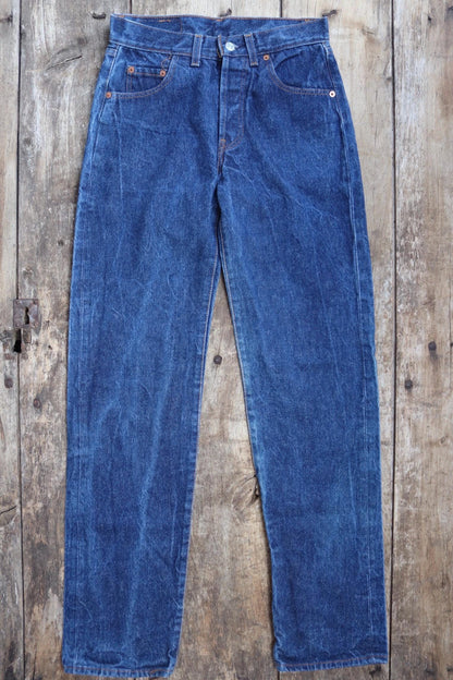 Vintage 1980s Levis 501 denim jeans - made in UK - small e red tab - 28” x 33”