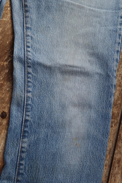 Vintage 1980s Levis 505 denim jeans - made in USA - small e red tab - 30” x 31”