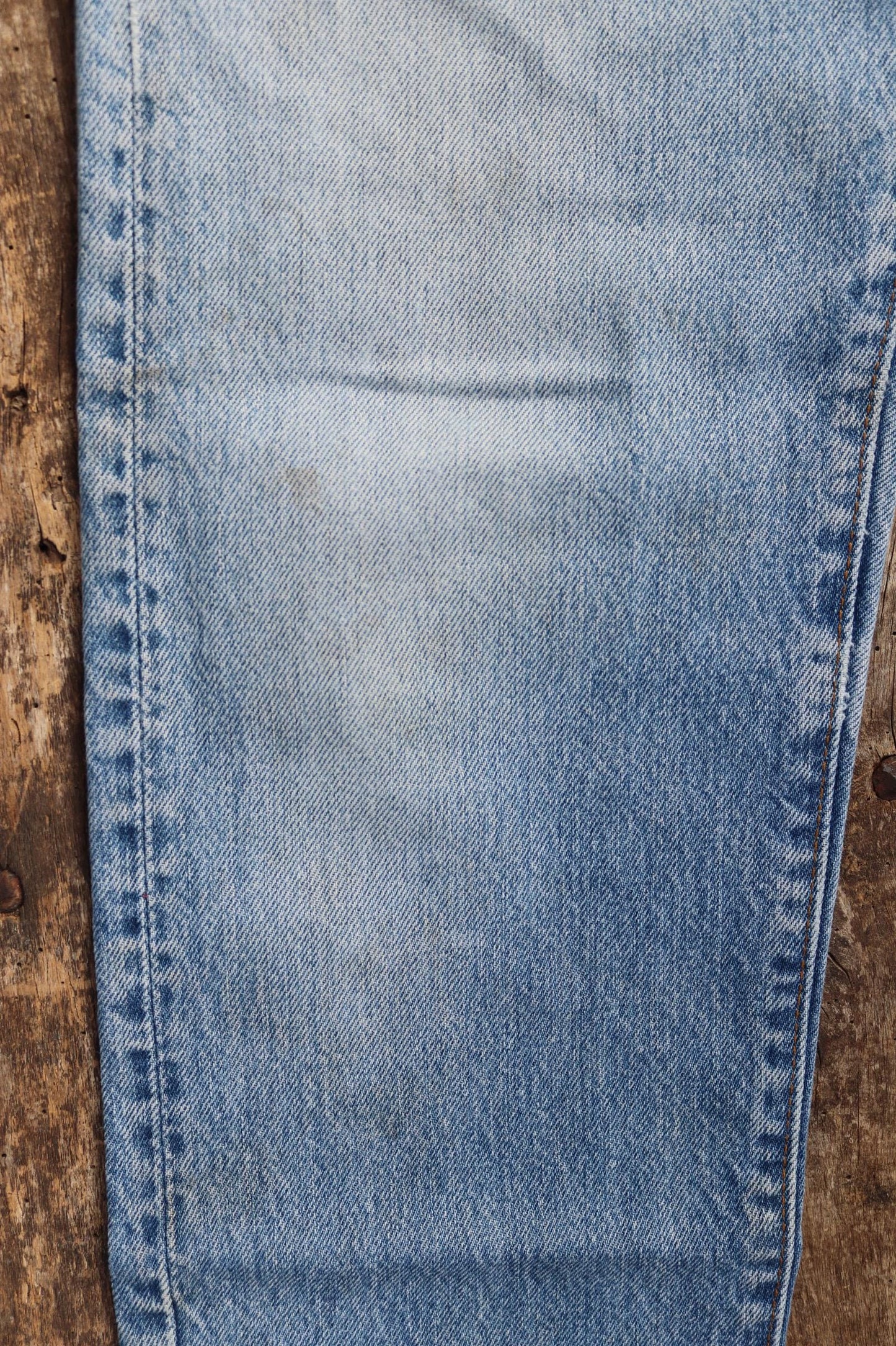 Vintage 1980s Levis 505 denim jeans - made in USA - small e red tab - 30” x 31”