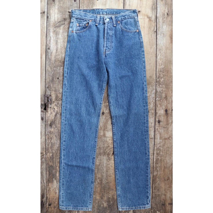 Vintage 1990s Levis 501 denim jeans - made in UK - small e red tab - 28” x 34”