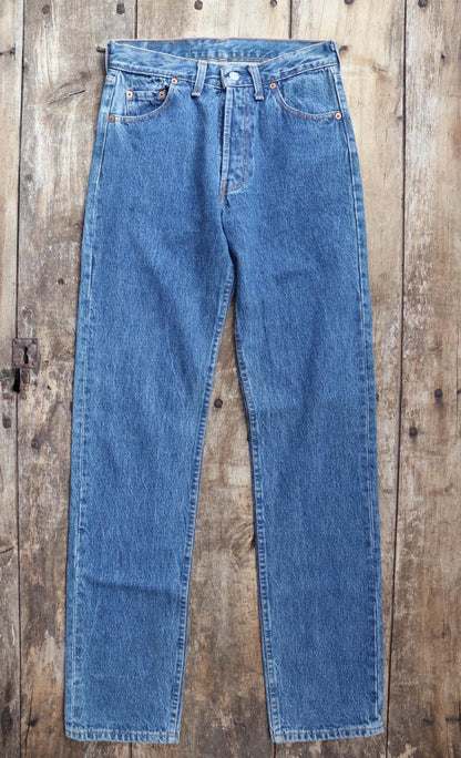 Vintage 1990s Levis 501 denim jeans - made in UK - small e red tab - 28” x 34”