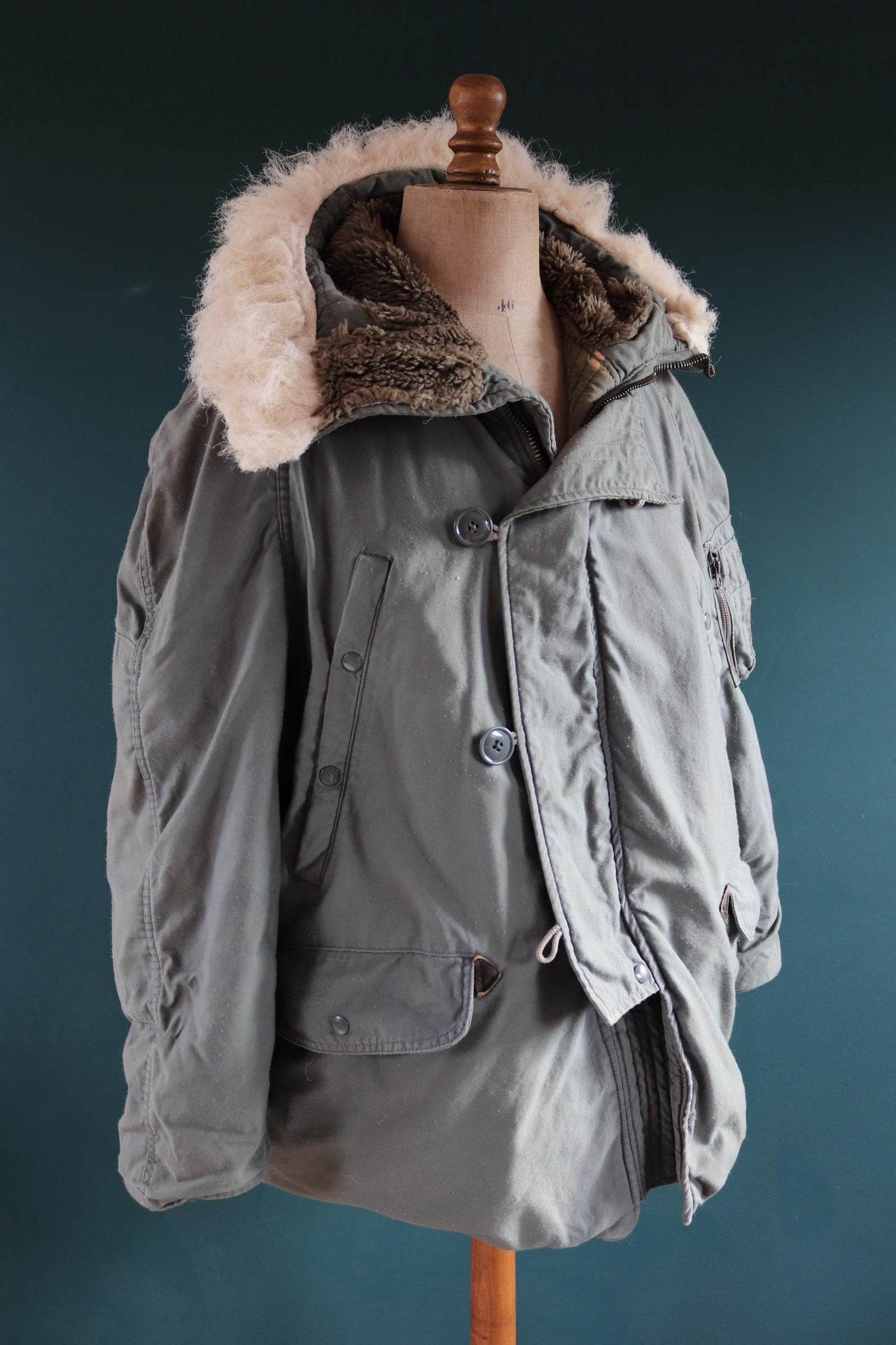 Vintage 1980s USAF N3B parka - US Air Force snorkel jacket - 48” chest