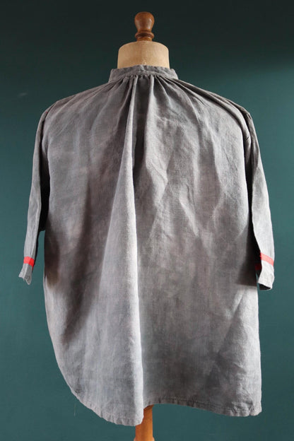 Vintage 1930s French workwear shirt - linen smock - 56” chest
