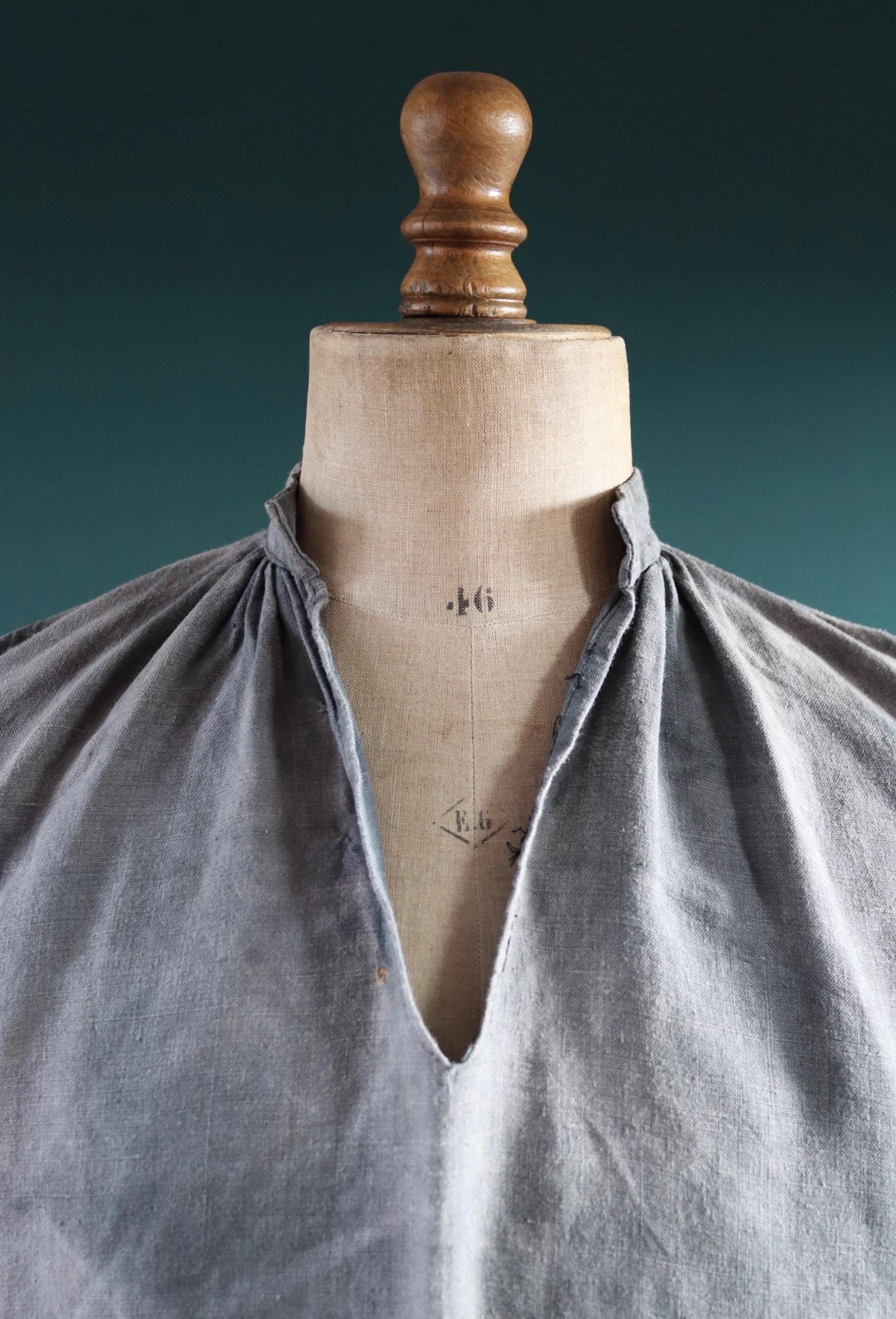Vintage 1930s French workwear shirt - linen smock - 56” chest