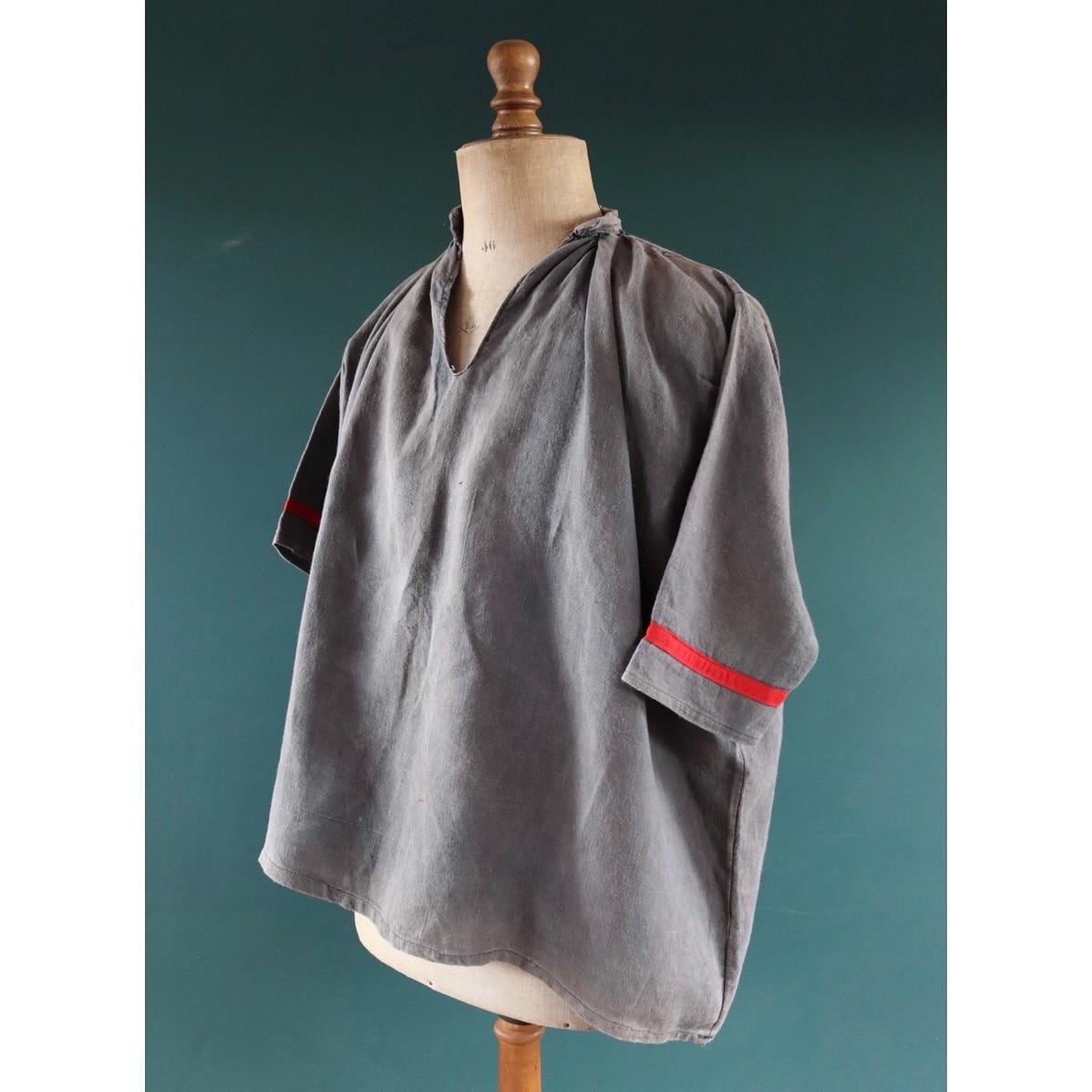 Vintage 1930s French workwear shirt - linen smock - 56” chest