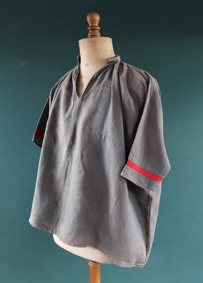 Vintage 1930s French workwear shirt - linen smock - 56” chest