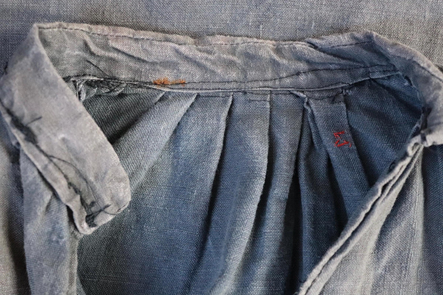 Vintage 1930s French workwear shirt - linen smock - 56” chest