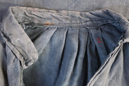 Vintage 1930s French workwear shirt - linen smock - 56” chest