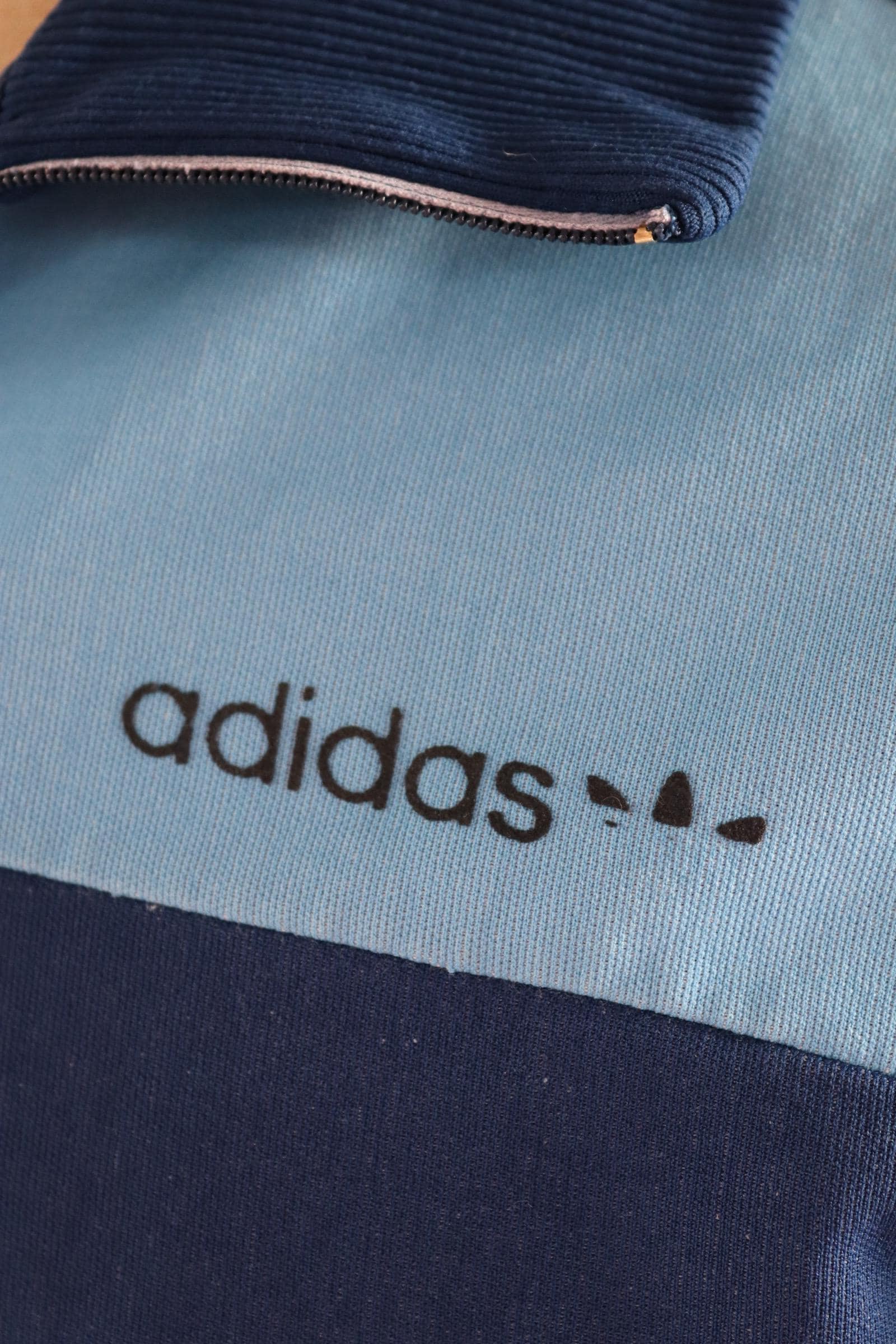 Vintage 1980s Adidas track top - 1970s sportswear - souvenir patches - 43” chest