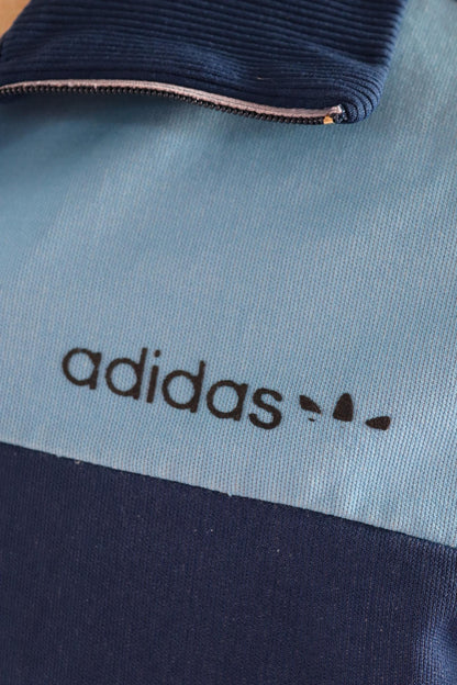Vintage 1980s Adidas track top - 1970s sportswear - souvenir patches - 43” chest