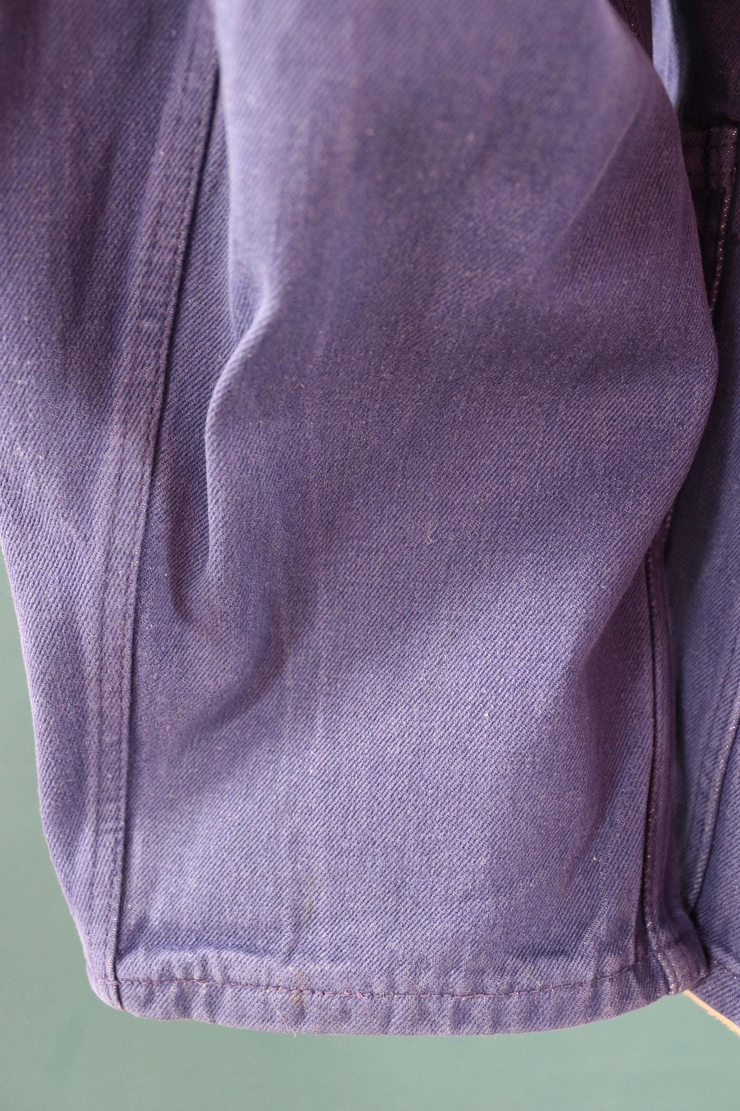 Vintage French workwear jacket - chore coat - 1960s blue cotton twill - 46” chest - bleu de travail