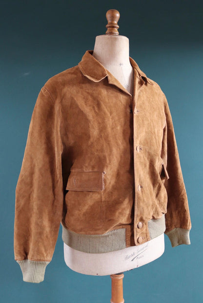 Vintage 1960s buckskin suede jacket - 46” chest
