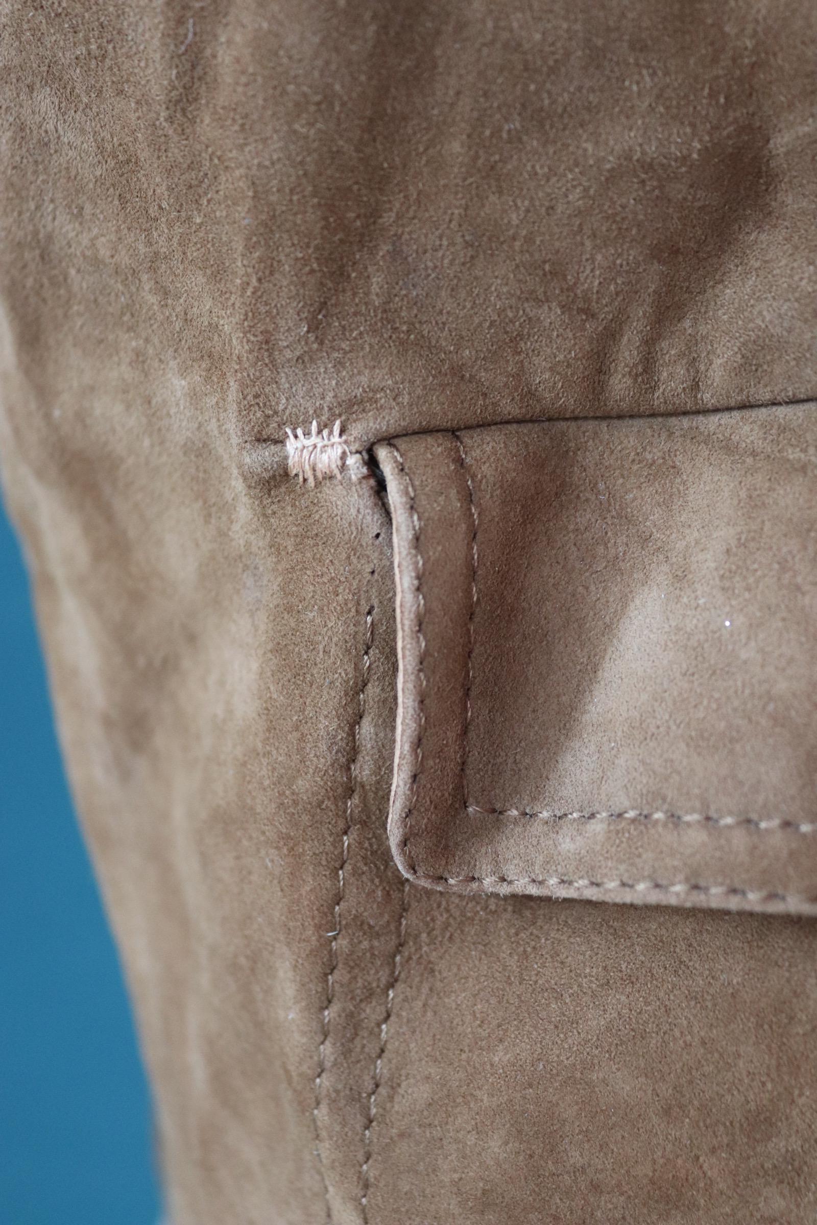 Vintage 1960s buckskin suede jacket - 46” chest