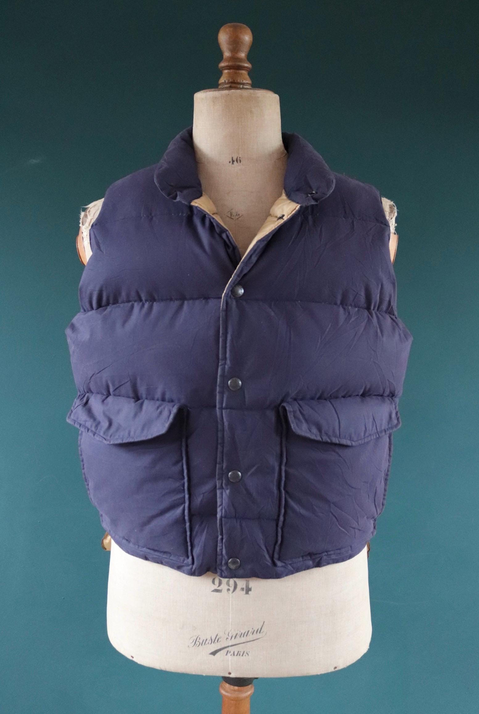 Vintage Wrangler down filled gilet - feather vest - padded waistcoat - 46" chest