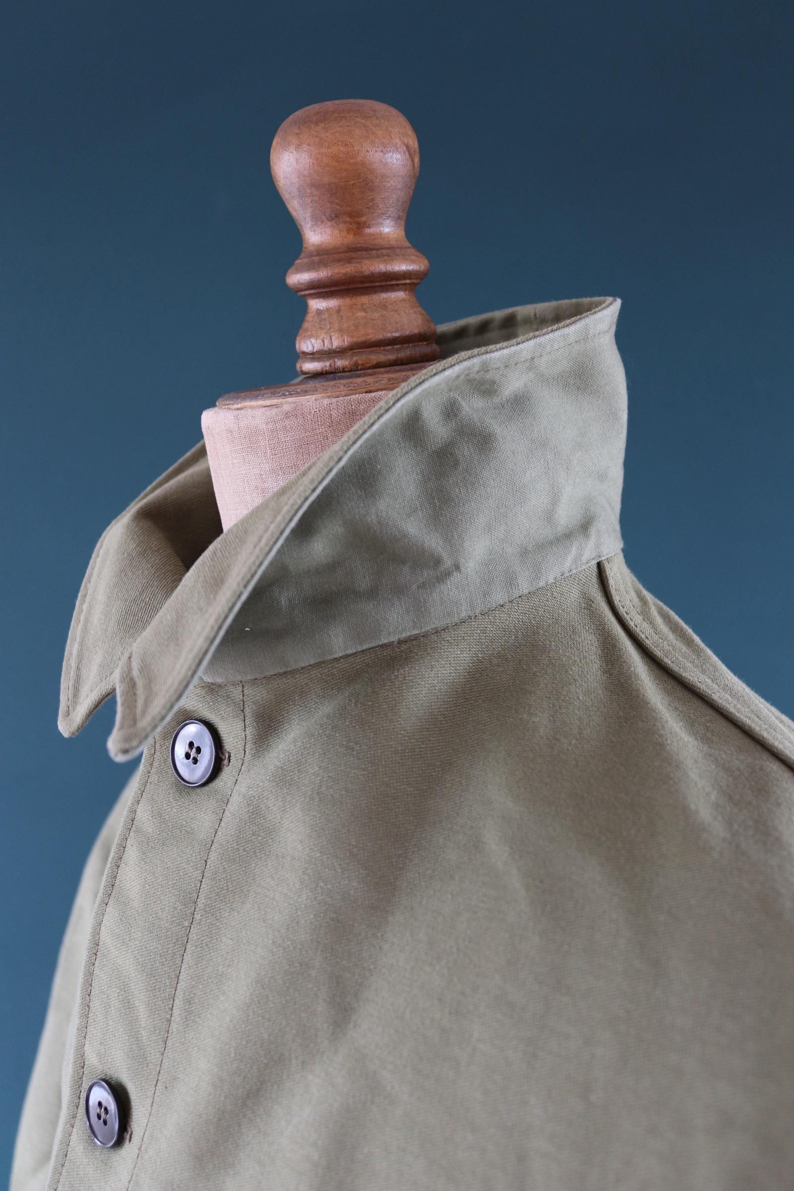 Vintage 1980s green moleskin workwear jacket - chore coat - 44" chest