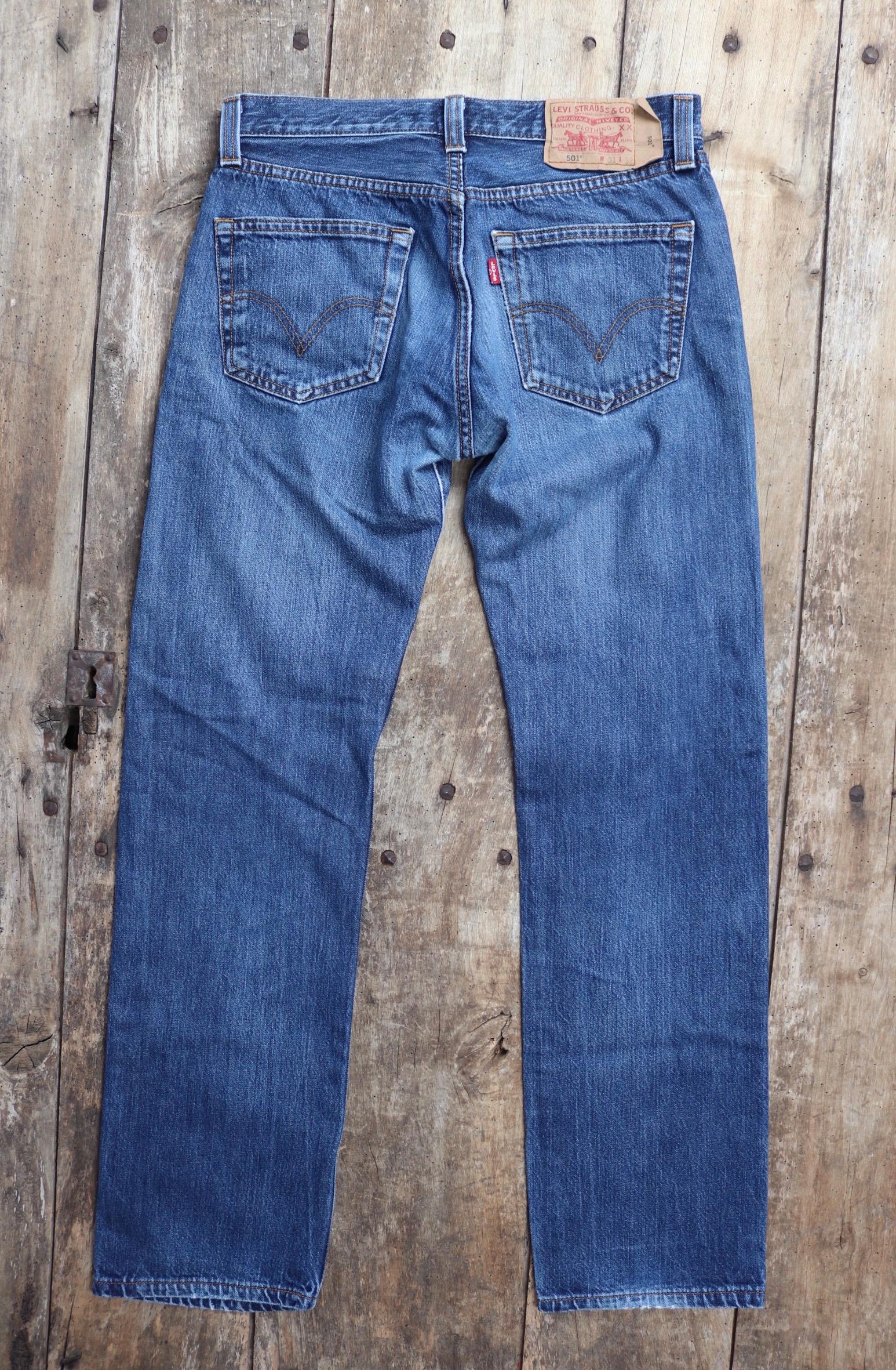 Vintage Levis 501 jeans - blue denim workwear - 31" x 32"