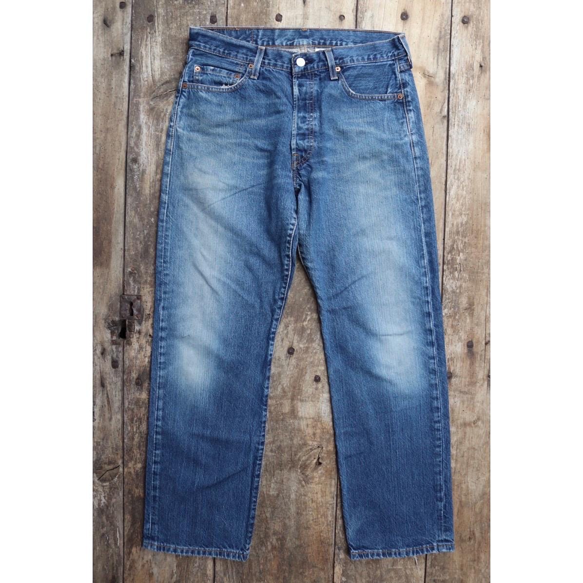 Vintage Levis 501 jeans - blue denim workwear - 32" x 30"