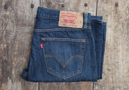 Vintage Levis 501 jeans - blue denim workwear - 35" x 34"