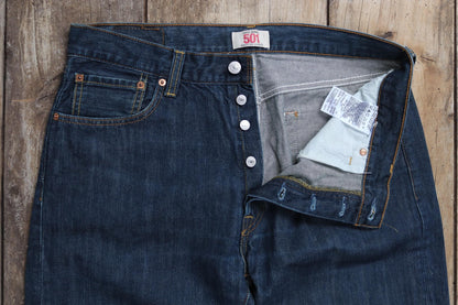 Vintage Levis 501 jeans - blue denim workwear - 35" x 34"