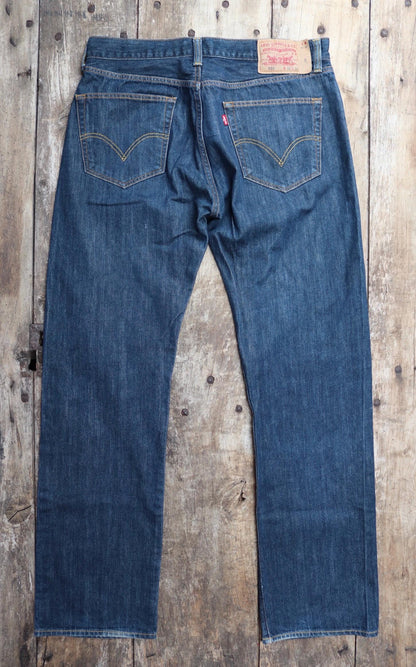 Vintage Levis 501 jeans - blue denim workwear - 35" x 34"