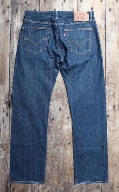 Vintage Levis 501 jeans - blue denim workwear - 35" x 34"
