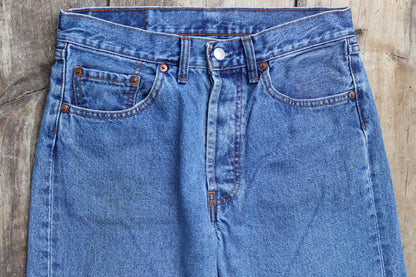 Vintage Levis 501 jeans - blue denim workwear - made in USA - 30" x 29"