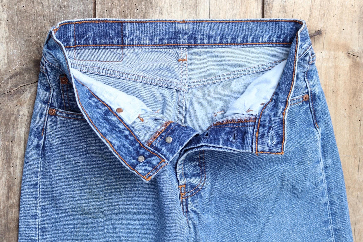 Vintage Levis 501 jeans - blue denim workwear - made in USA - 30" x 29"