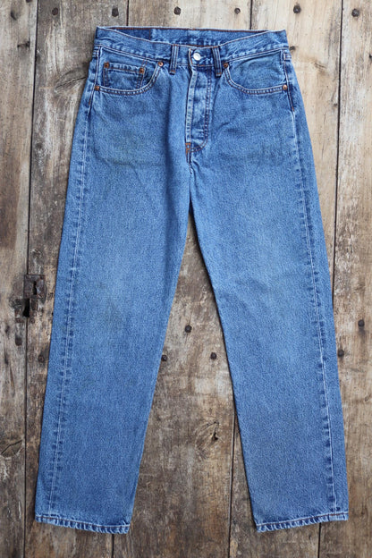Vintage Levis 501 jeans - blue denim workwear - made in USA - 30" x 29"
