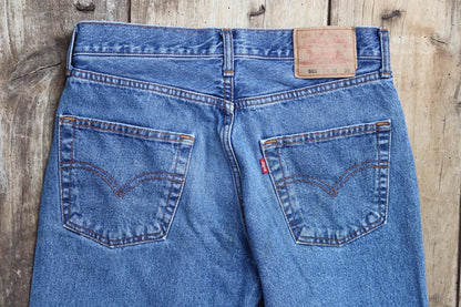 Vintage Levis 501 jeans - blue denim workwear - made in USA - 30" x 29"