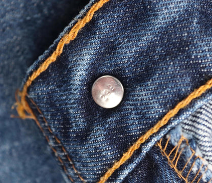 Vintage Levis 501 jeans - blue denim workwear - made in UK - 30" x 29"