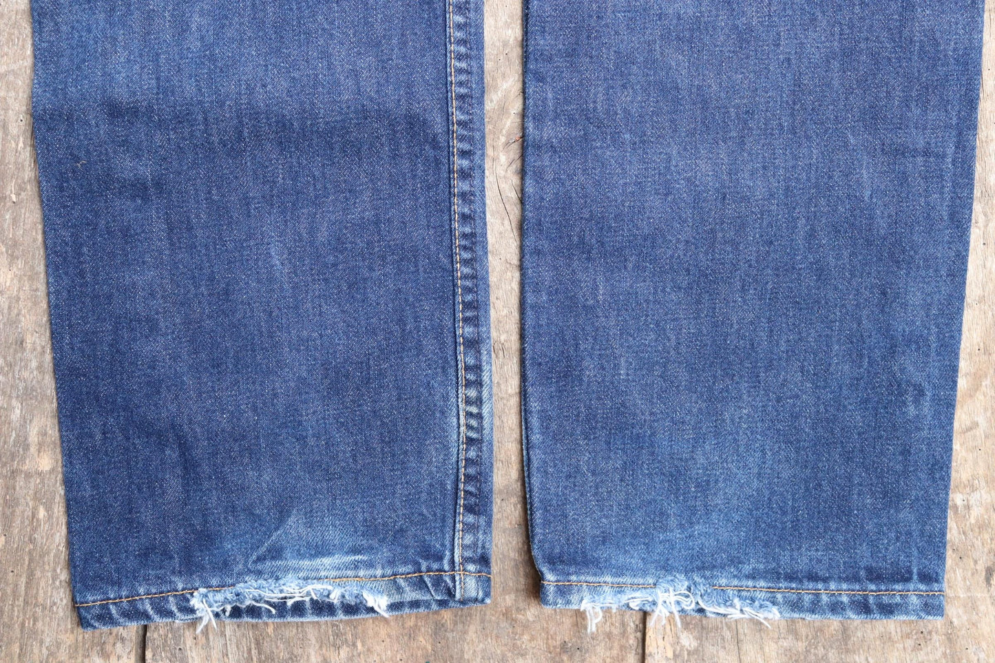 Vintage Levis 501 jeans - blue denim workwear - made in UK - 30" x 29"