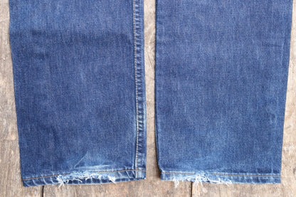 Vintage Levis 501 jeans - blue denim workwear - made in UK - 30" x 29"