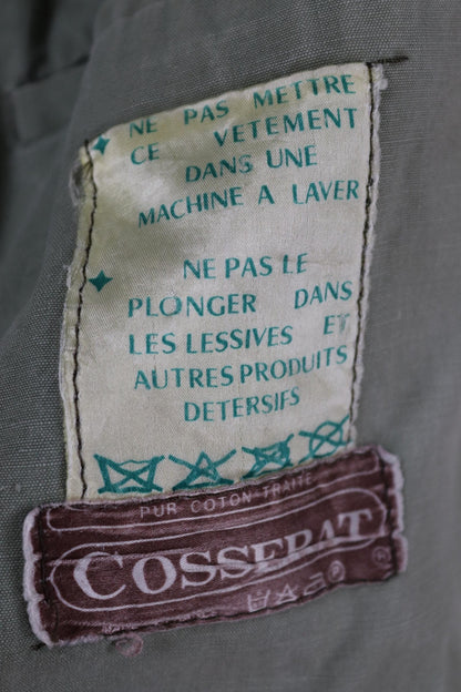 Vintage French workwear jacket - green corduroy - gamekeeper chore coat - 42” chest