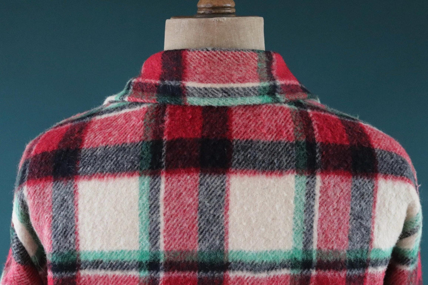 Vintage 1970s plaid workwear jacket - checked chore coat - 47” chest