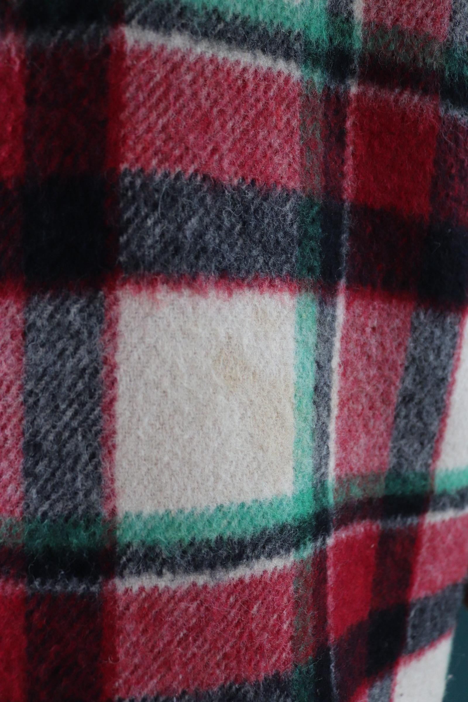 Vintage 1970s plaid workwear jacket - checked chore coat - 47” chest