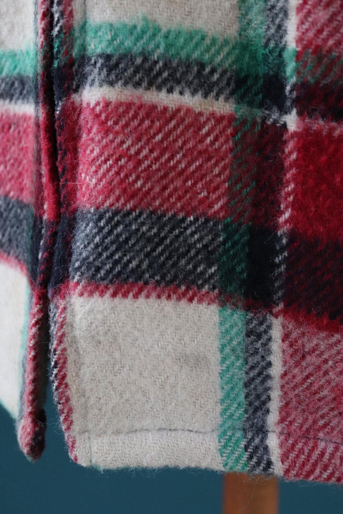 Vintage 1970s plaid workwear jacket - checked chore coat - 47” chest