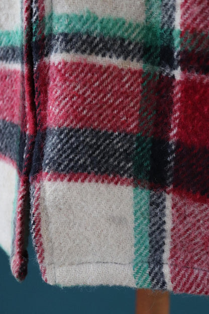 Vintage 1970s plaid workwear jacket - checked chore coat - 47” chest