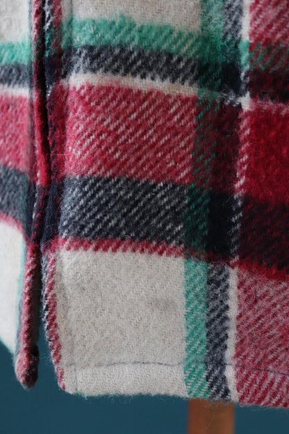 Vintage 1970s plaid workwear jacket - checked chore coat - 47” chest