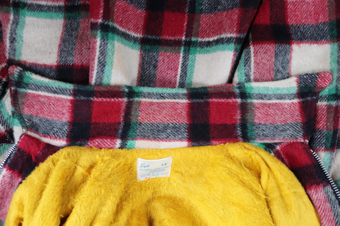 Vintage 1970s plaid workwear jacket - checked chore coat - 47” chest